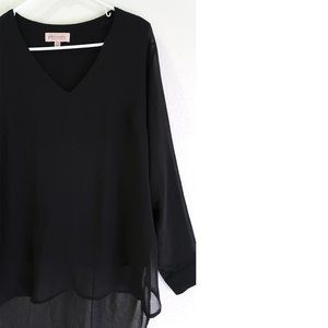 Philosophy Black Sheer Blouse
